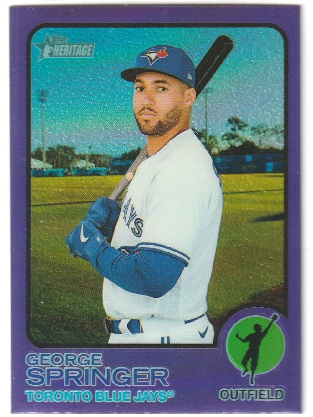 6for$49 GEORGE SPRINGER 2022 Topps Heritage Hot Box Chrome Purple Refractor #631